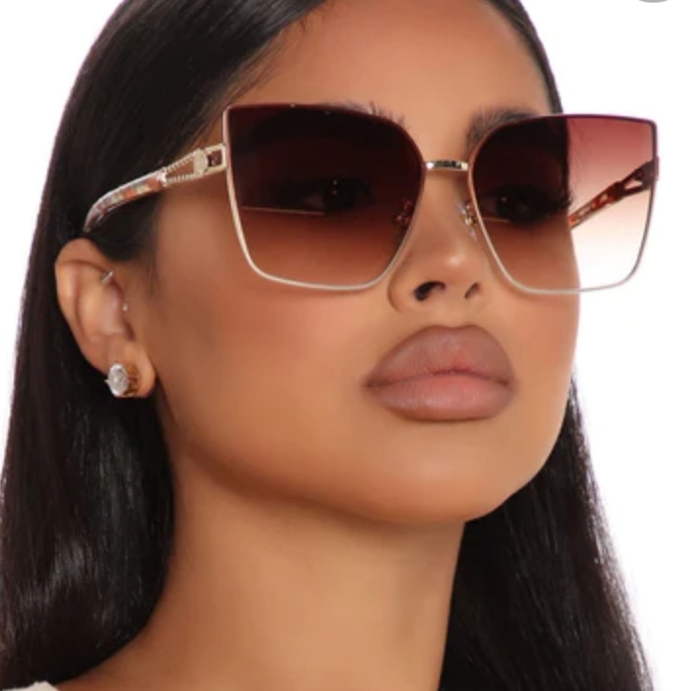 Oversized Sunglasses gold/brown